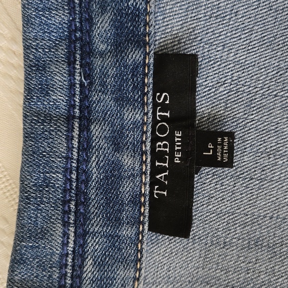 Talbots stretch denim Jean Jacket L petites - Picture 3 of 15